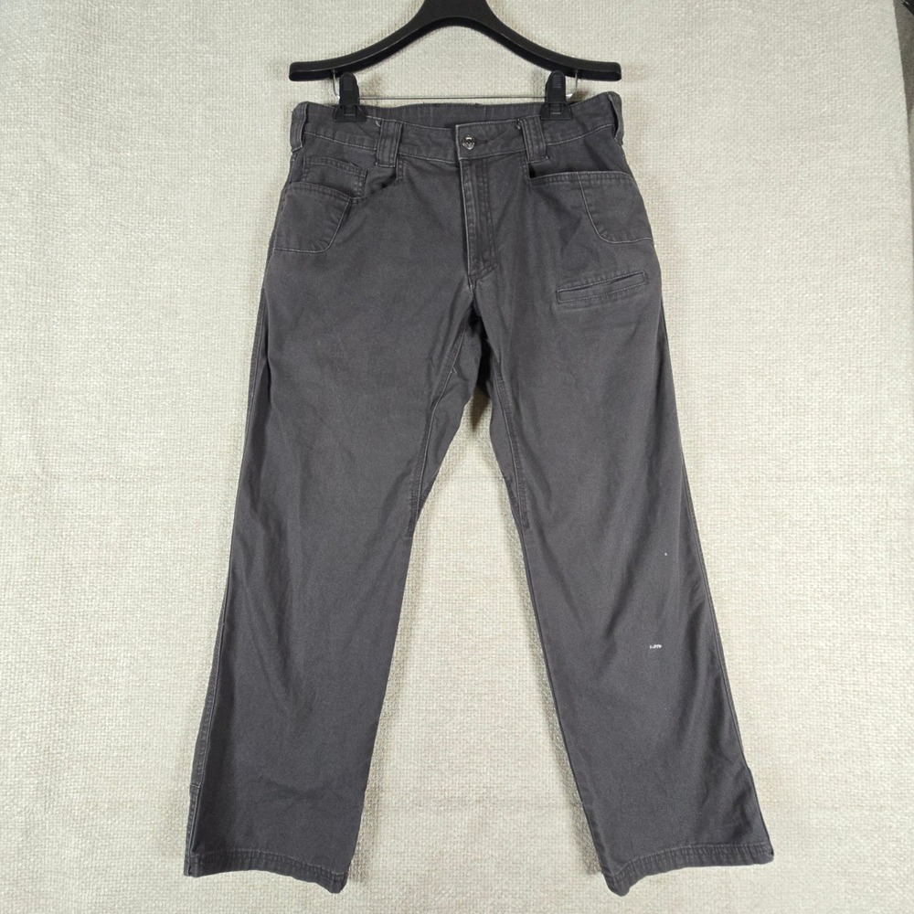 Noble Outfitters Mens Canvas Utility Work Pants Charcoal Gray 34x30 Straight Leg